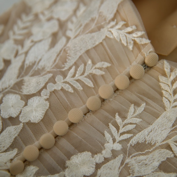 JUSTIN ALEXANDER Carlee A-Line Lace Wedding Dress - Detachable Straps Size 4 - Picture 5 of 16